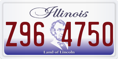IL license plate Z964750
