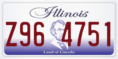 IL license plate Z964751