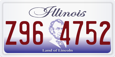 IL license plate Z964752