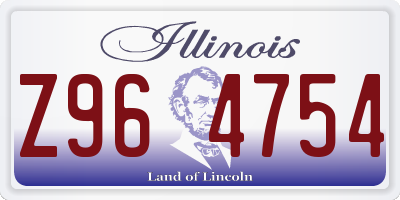 IL license plate Z964754