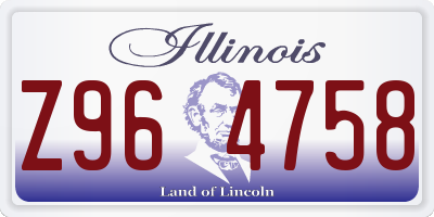 IL license plate Z964758