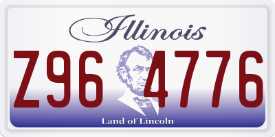 IL license plate Z964776