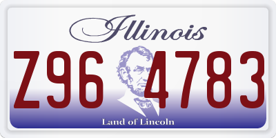 IL license plate Z964783