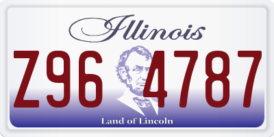 IL license plate Z964787