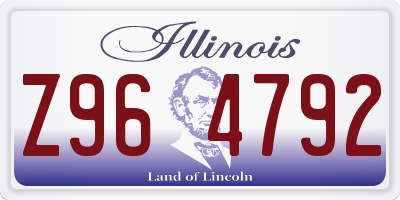 IL license plate Z964792