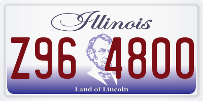 IL license plate Z964800