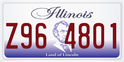 IL license plate Z964801