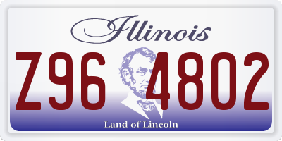 IL license plate Z964802
