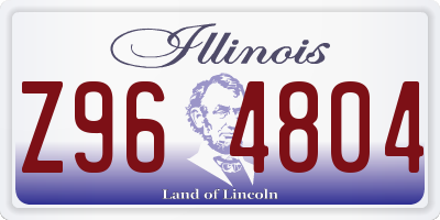 IL license plate Z964804