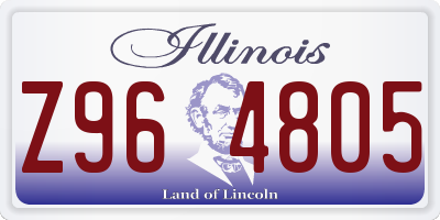 IL license plate Z964805
