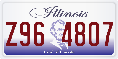 IL license plate Z964807