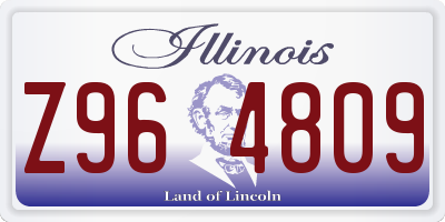 IL license plate Z964809