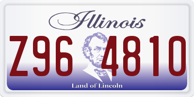 IL license plate Z964810