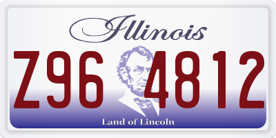 IL license plate Z964812