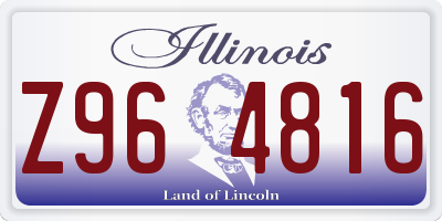 IL license plate Z964816