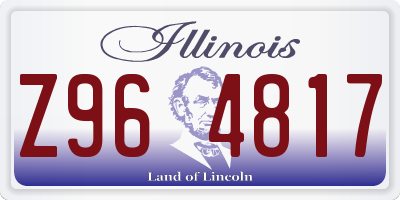 IL license plate Z964817
