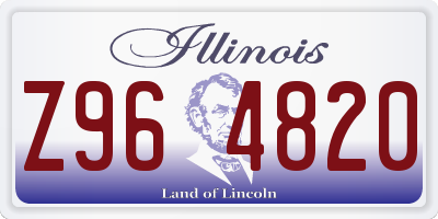 IL license plate Z964820