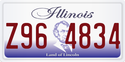 IL license plate Z964834