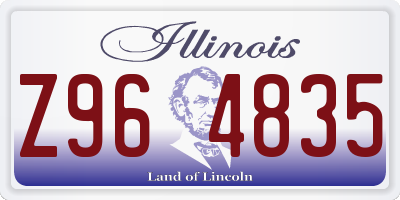IL license plate Z964835