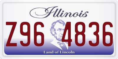 IL license plate Z964836
