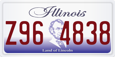 IL license plate Z964838