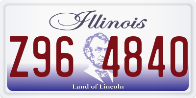 IL license plate Z964840