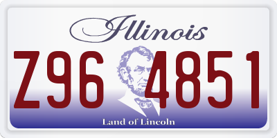 IL license plate Z964851
