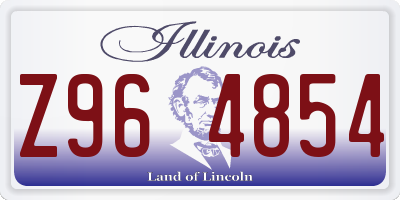 IL license plate Z964854