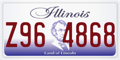 IL license plate Z964868