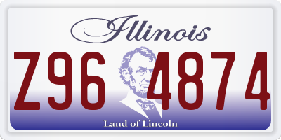 IL license plate Z964874