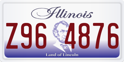 IL license plate Z964876