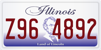 IL license plate Z964892