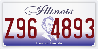 IL license plate Z964893