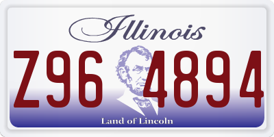 IL license plate Z964894