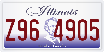 IL license plate Z964905