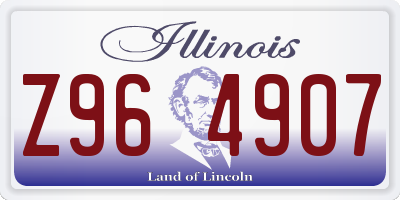 IL license plate Z964907