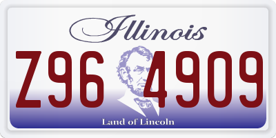 IL license plate Z964909