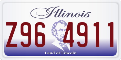 IL license plate Z964911