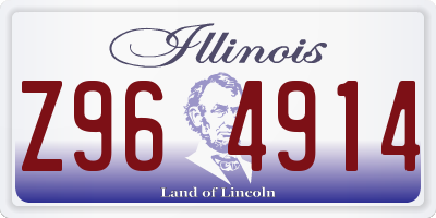 IL license plate Z964914