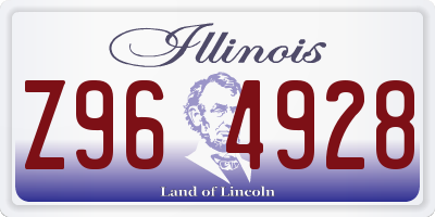 IL license plate Z964928