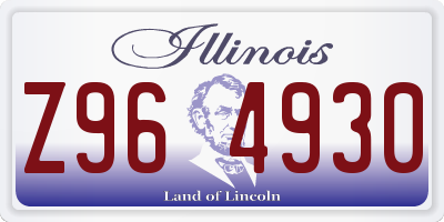 IL license plate Z964930