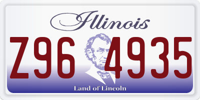 IL license plate Z964935