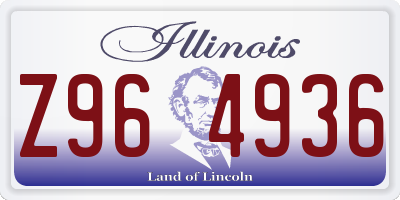 IL license plate Z964936