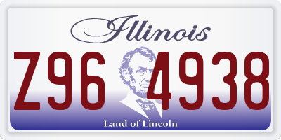 IL license plate Z964938