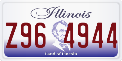 IL license plate Z964944