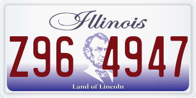 IL license plate Z964947