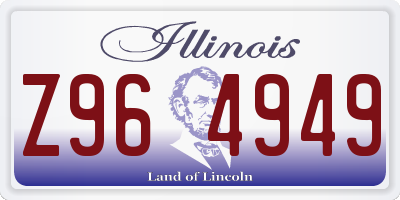 IL license plate Z964949