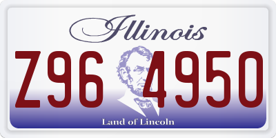 IL license plate Z964950