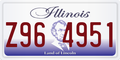 IL license plate Z964951