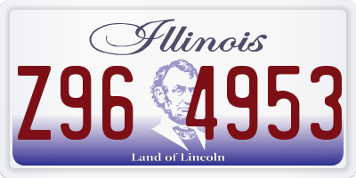 IL license plate Z964953